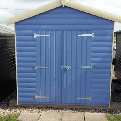 double door beach hut at brightlingsea